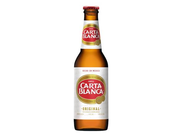Order Carta Blanca Mexican Lager Beer 12x 12oz Bottles food online from Leo's Liquor store, Chicago on bringmethat.com