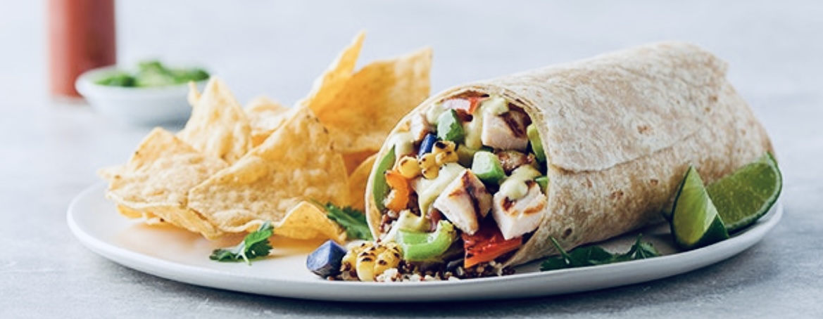 Order Grilled Chicken Burrito food online from Good health cafe store, New York on bringmethat.com