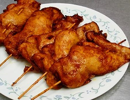 Order 10. BBQ Chicken Sticks food online from Red Apple Chinese Restaurant store, Waterloo on bringmethat.com