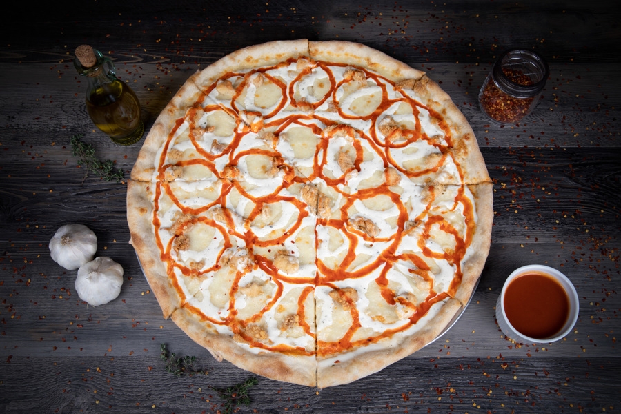 Order 14" Buffalo Chicken Pizza food online from Proper Pizza & Pasta store, Los Angeles on bringmethat.com