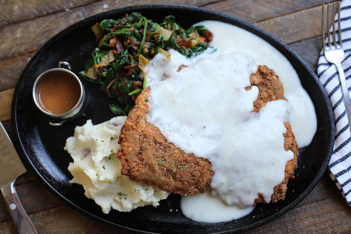 Order Chicken Fried Ribeye food online from Lazy Dog Plano store, Plano on bringmethat.com