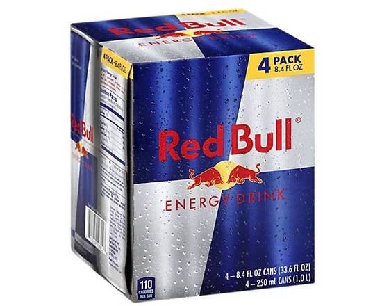 Order Red Bull Can (4 Pack) (8.4 oz) food online from To & Go Grocery store, Northbrook on bringmethat.com