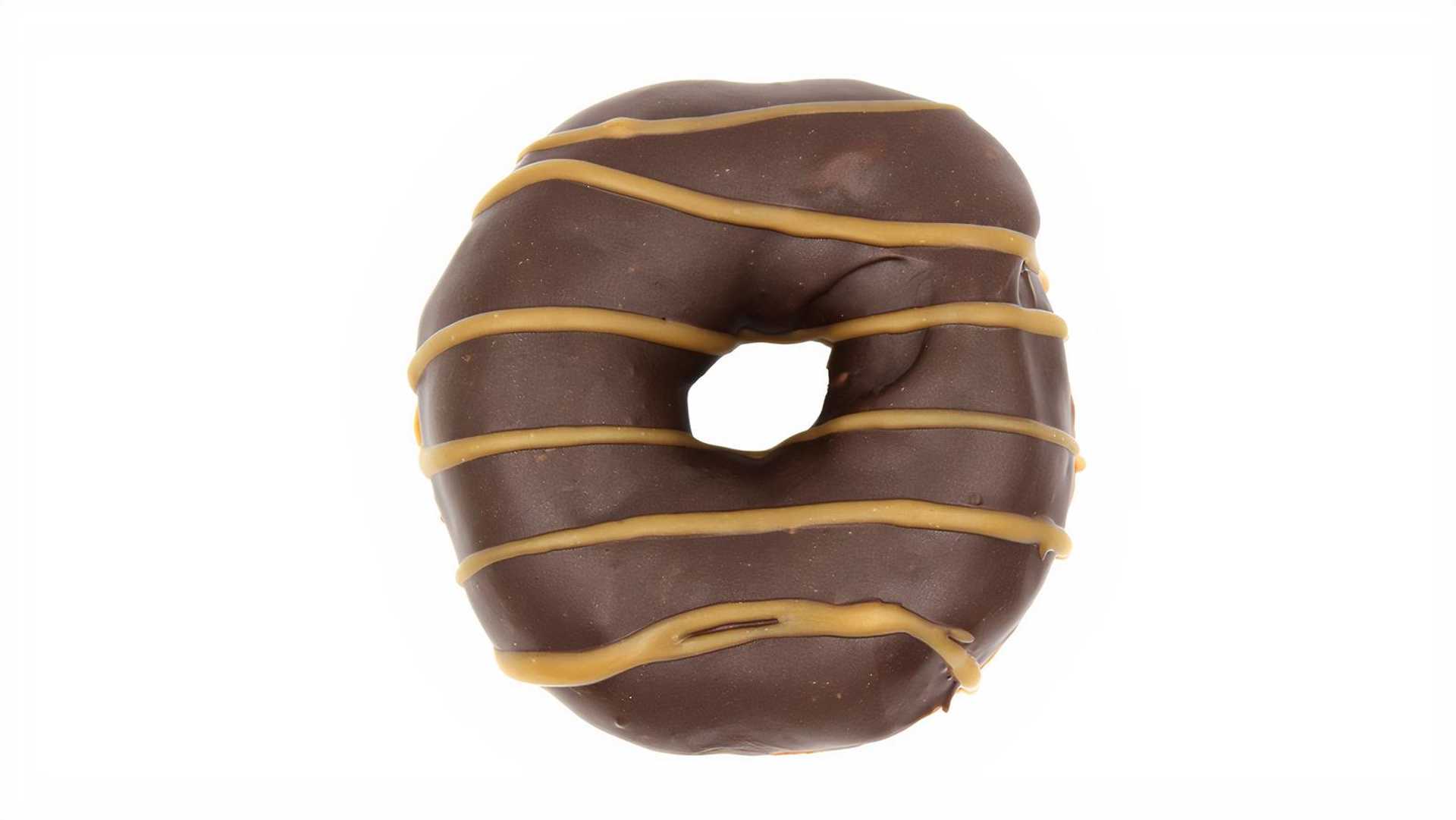 Order Caramel Drizzle Donut food online from Factory Donuts store, Media on bringmethat.com