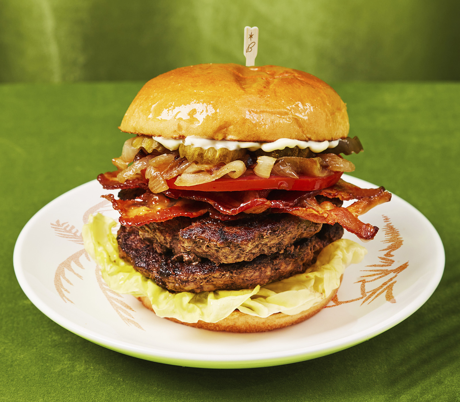 Order Double Bacon House Burger food online from Dirty Burger store, Thousand Oaks on bringmethat.com