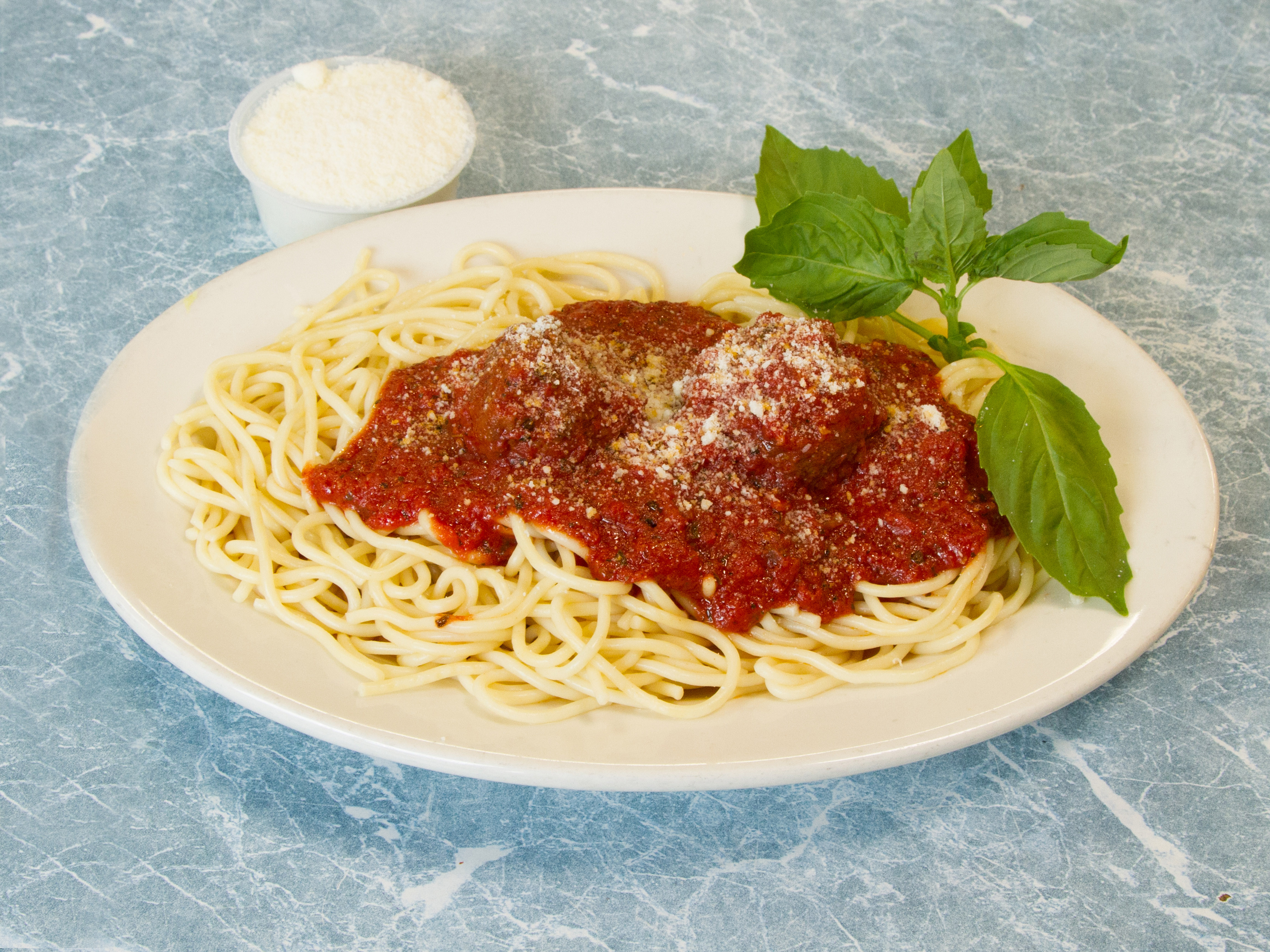 Order Spaghetti food online from Carusos Pizza store, Lynn on bringmethat.com