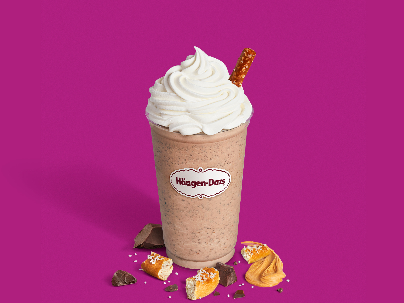 Order Chocolate Peanut Butter Pretzel Shake – Limited Time Only food online from Haagen-Dazs store, Escondido on bringmethat.com