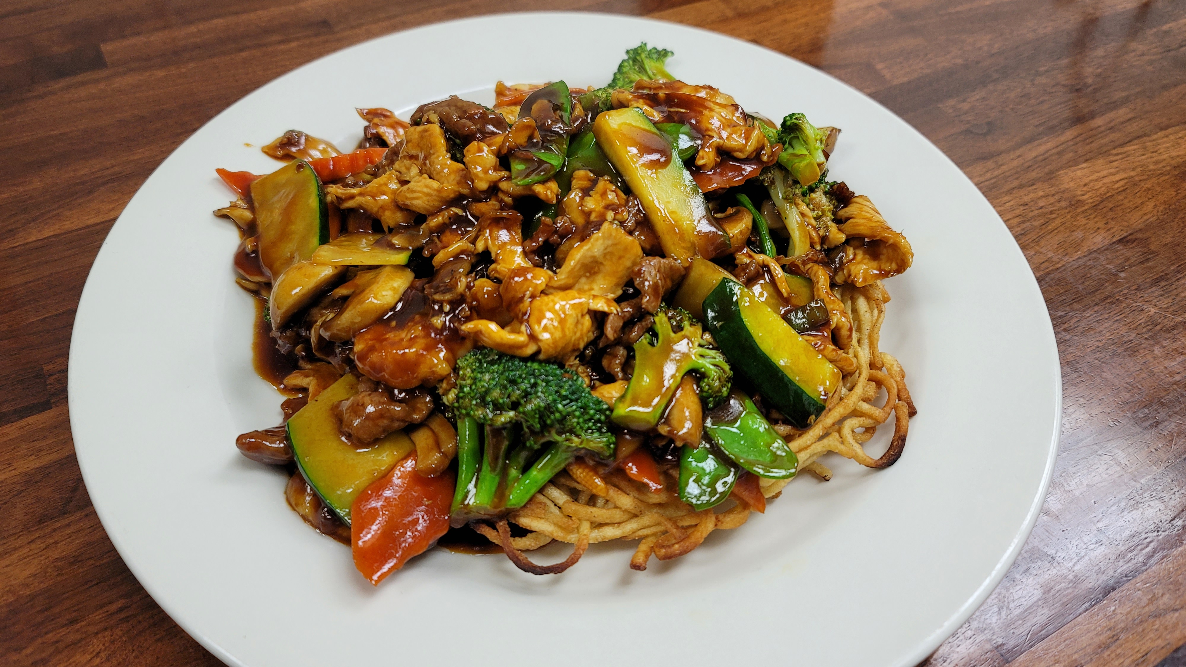 Order Combination Pan Fried Noodles food online from China Cafe store, Austin on bringmethat.com