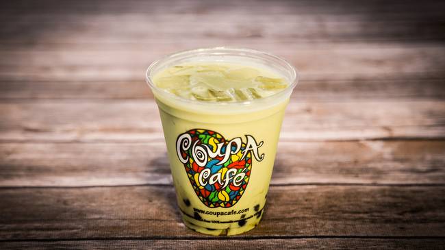 Order Medium Iced Oat Milk Matcha food online from Coupa Cafe store, Palo Alto on bringmethat.com