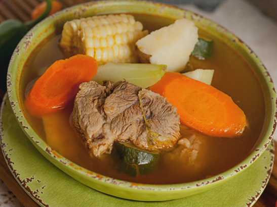 Order Beef And Vegetable Soup food online from Tacos Don Chente store, Huntington Park on bringmethat.com