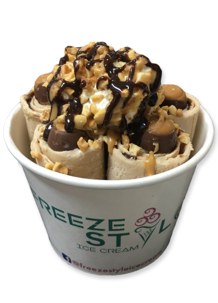 Order Buckeye Madness Roll food online from Freeze Style Ice Cream store, Upper Arlington on bringmethat.com