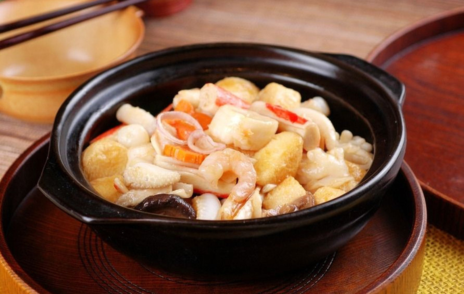 Order 505. Seafood and Tofu in Pot food online from Shanghailander Palace store, Hacienda Heights on bringmethat.com