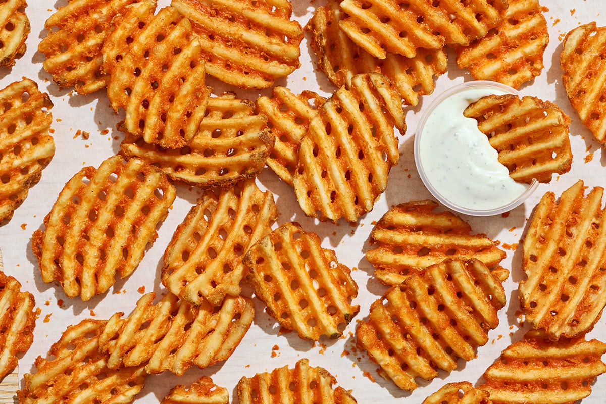 Order Waffle Fries Platter food online from Cosmic Wings store, Akron on bringmethat.com