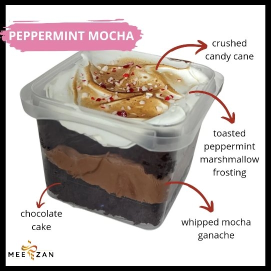Order Peppermint Mocha Cake Cubed (Vegan) food online from Zaitoon Kitchen store, Latham on bringmethat.com