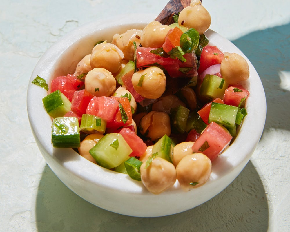 Order Side Chickpea Salad food online from Luna Grill store, Carlsbad on bringmethat.com