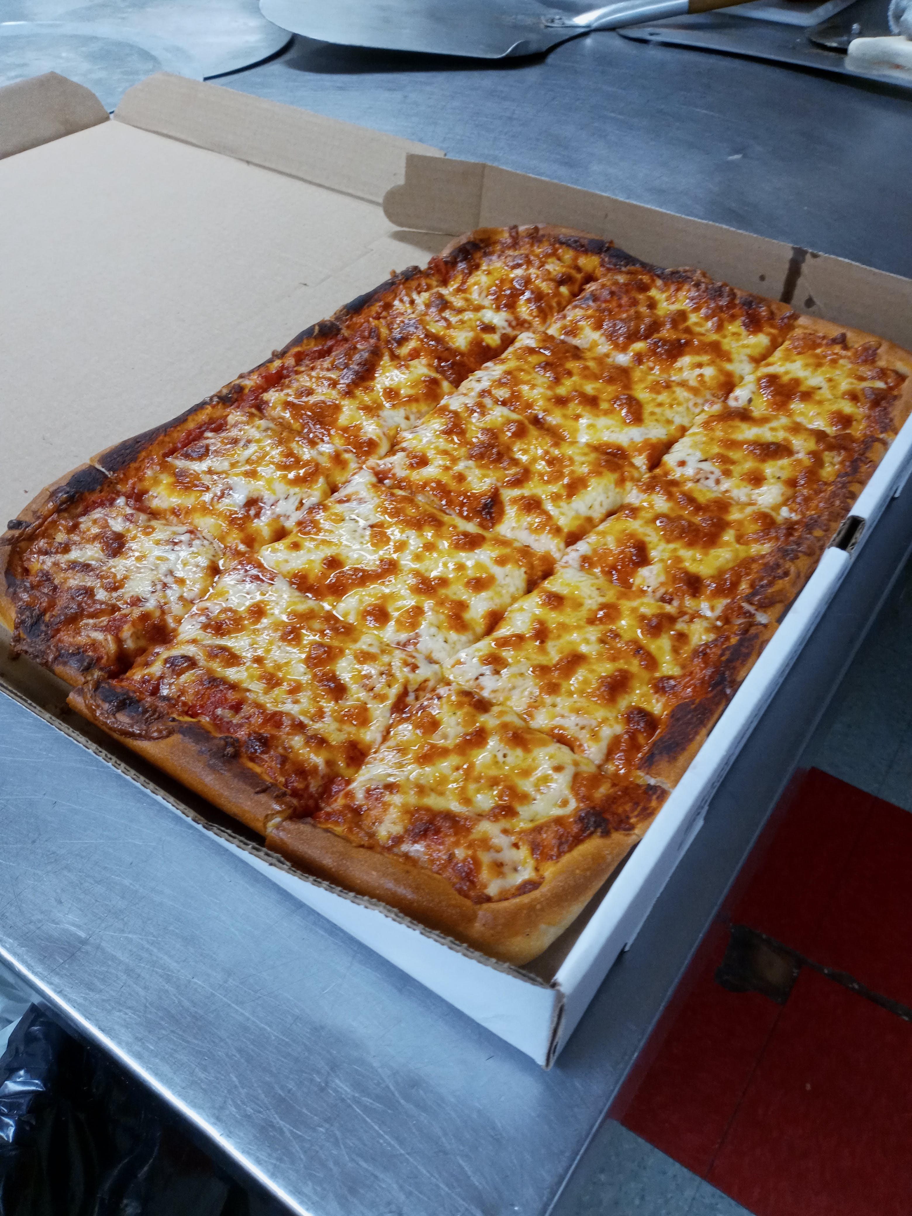 Order Sicilian Cheese Pizza - 1/2 Sheet food online from Bryantville Pizza Kitchen store, Pembroke on bringmethat.com