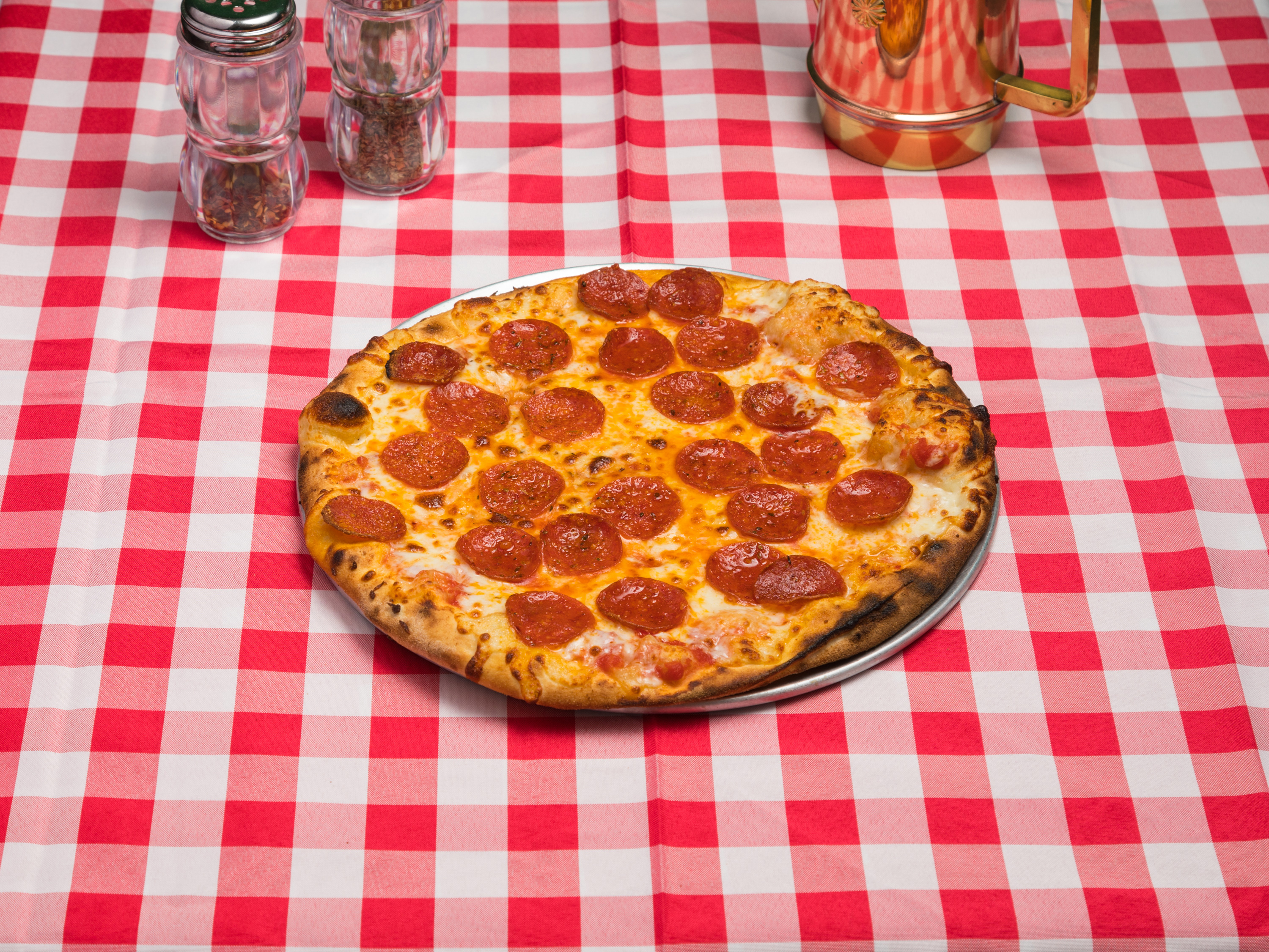 Order 12" Classic Pepperoni food online from Famiglia Fornaciari Wood Fired Pizza store, Saugus on bringmethat.com