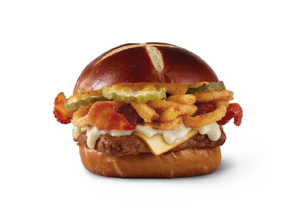 Order Pretzel Bacon Pub Cheeseburger food online from Wendy store, PHOENIX on bringmethat.com