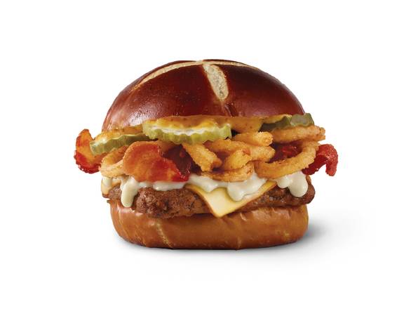 Order Pretzel Bacon Pub Cheeseburger food online from Wendy store, Oxford on bringmethat.com