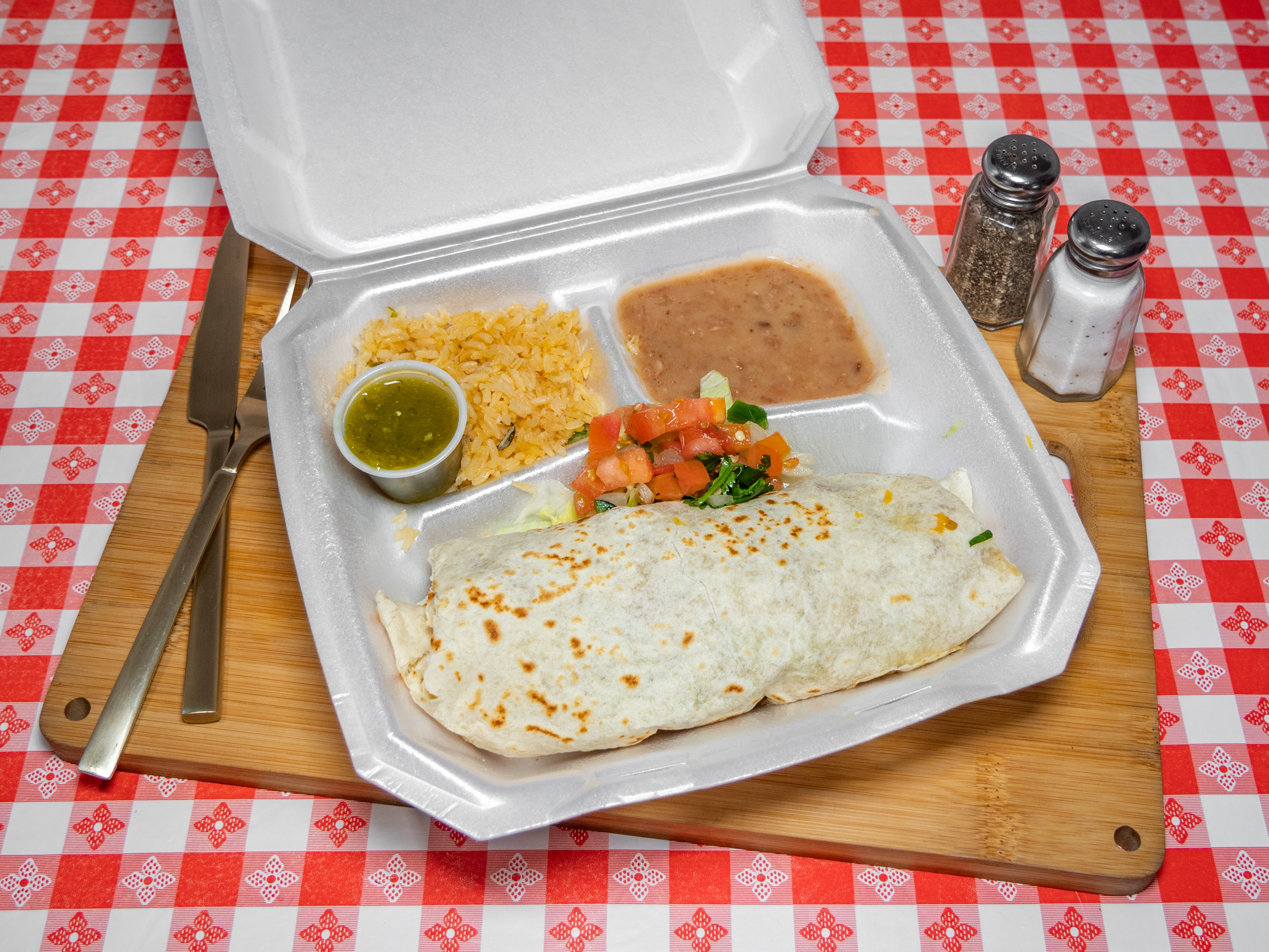 Order Healthy Burrito Especially for Non Meat Eaters food online from Tecate Mexican Restaurant store, Houston on bringmethat.com