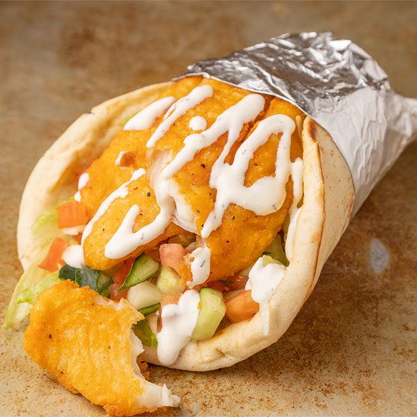 Order 2 Pieces Fish on Pita food online from Shah's Halal Food store, West Nyack on bringmethat.com