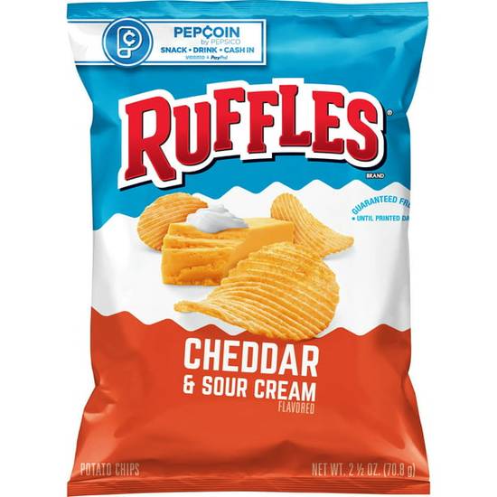 Order Ruffles Cheddar & Sour Cream Flavored Potato Chips food online from Lone Star store, Sunnyvale on bringmethat.com