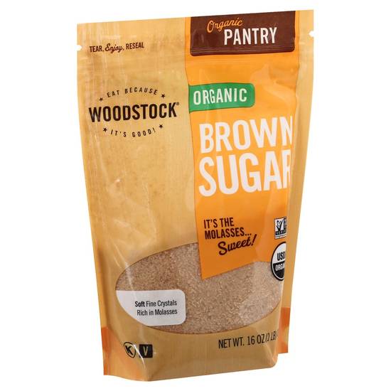 Order Woodstock · Organic Brown Sugar (16 oz) food online from Harveys Supermarket store, Americus on bringmethat.com