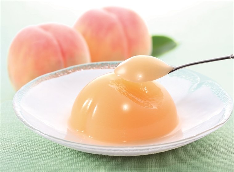 Order Minamoto Kitchoan Shimizuhakuto (White Peach) Jelly (1 pc) food online from J.sweets store, Arlington Heights on bringmethat.com