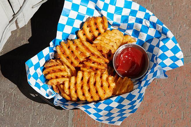 Order Waffle Fries food online from Juicy Cheesesteaks store, Exton on bringmethat.com
