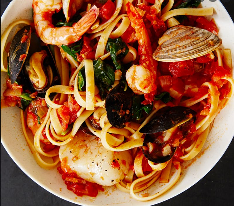 Order Zuppa di Pesce - Entree food online from Brother Bruno Pizza store, Washingtonville on bringmethat.com