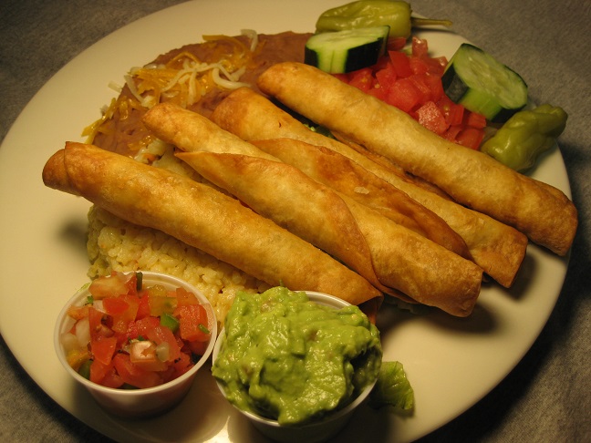 Order Taquitos Plate food online from Covina Burgers store, Covina on bringmethat.com