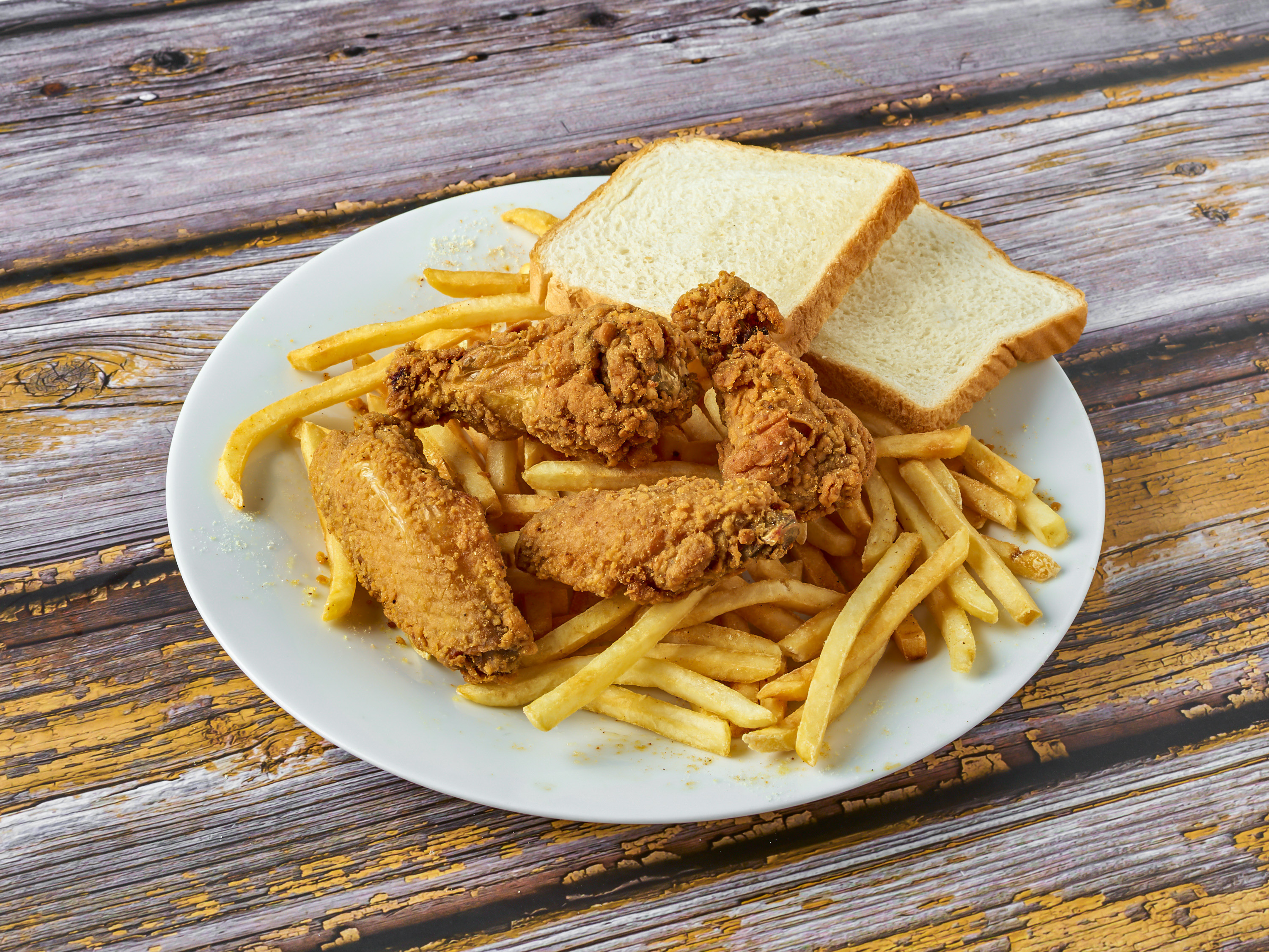 Order Traditional Hot Wings with Fries food online from The Original Shark Fish And Chicken store, Danville on bringmethat.com