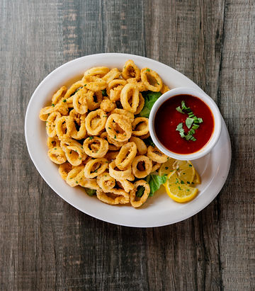 Order fried calamari food online from Piubello Pizzeria Restaurant store, Atlanta on bringmethat.com