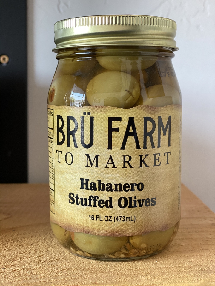 Order Olives, Habanero Stuffed (16oz) food online from Bru Grill & Market store, Lake Forest on bringmethat.com