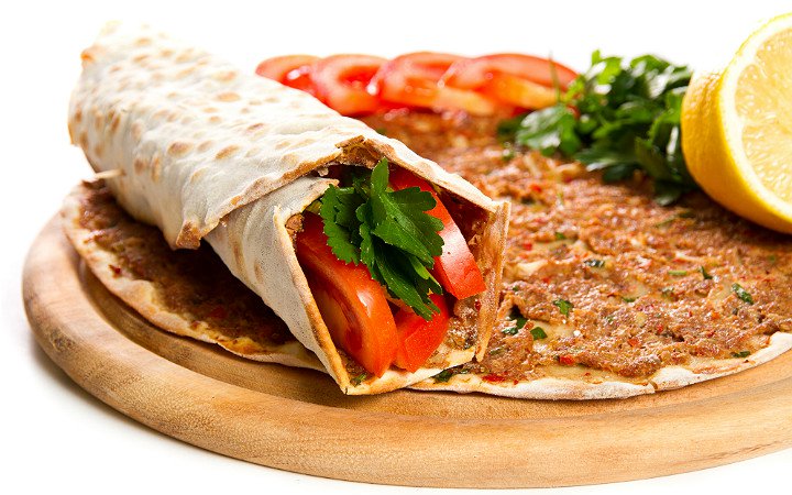 Order Lahmacun food online from Cafe Pizzeria & Mediterranean store, New Castle on bringmethat.com