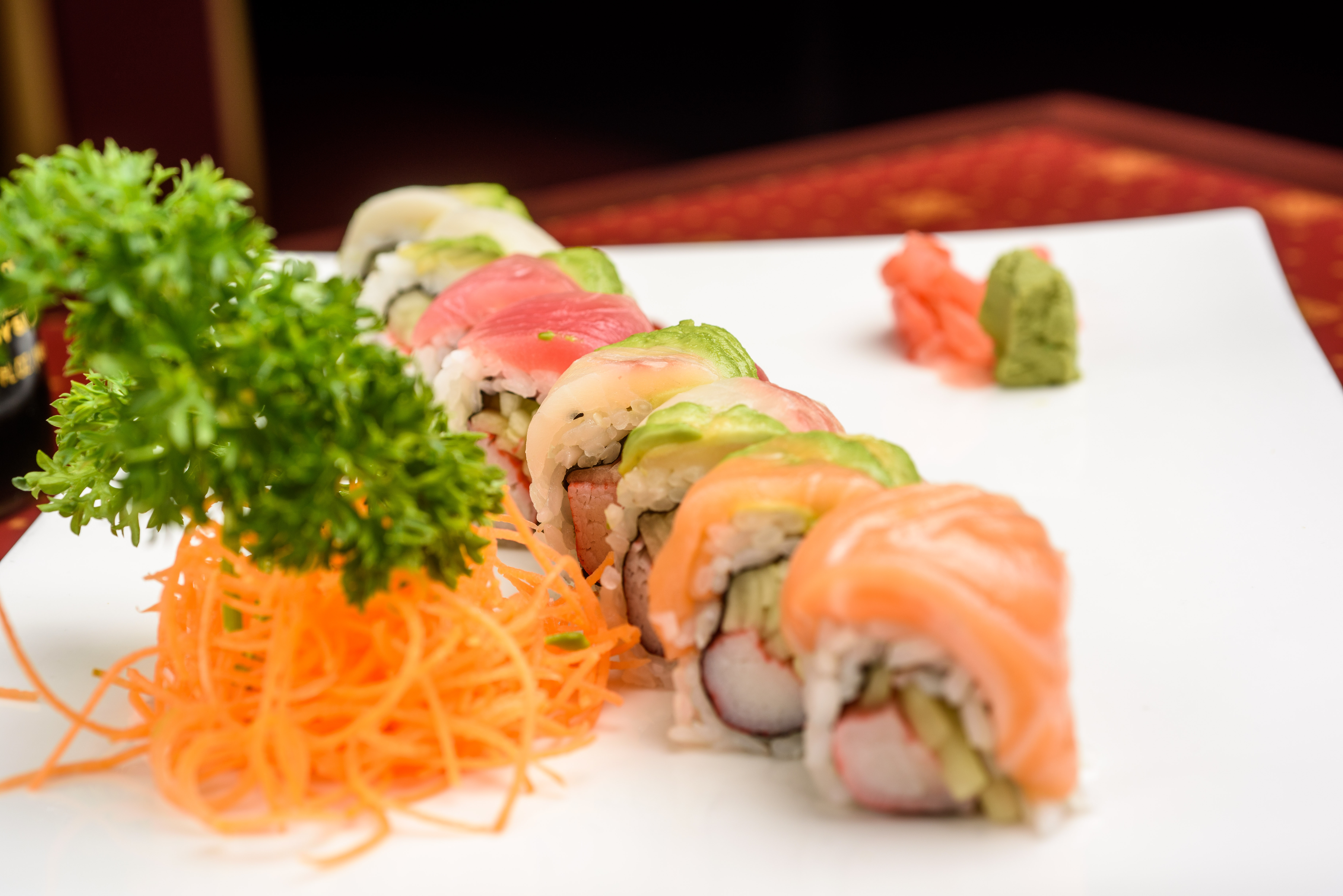 Order Rainbow Roll food online from Ling Sushi store, Topeka on bringmethat.com