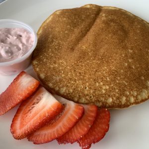 Order Strawberry Cream Pancakes  food online from Health Prep Meals store, Weslaco on bringmethat.com