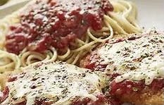 Order Chicken Parm Dinner  W/ Spaghetti food online from Chicken Delight of Rahway store, Rahway on bringmethat.com