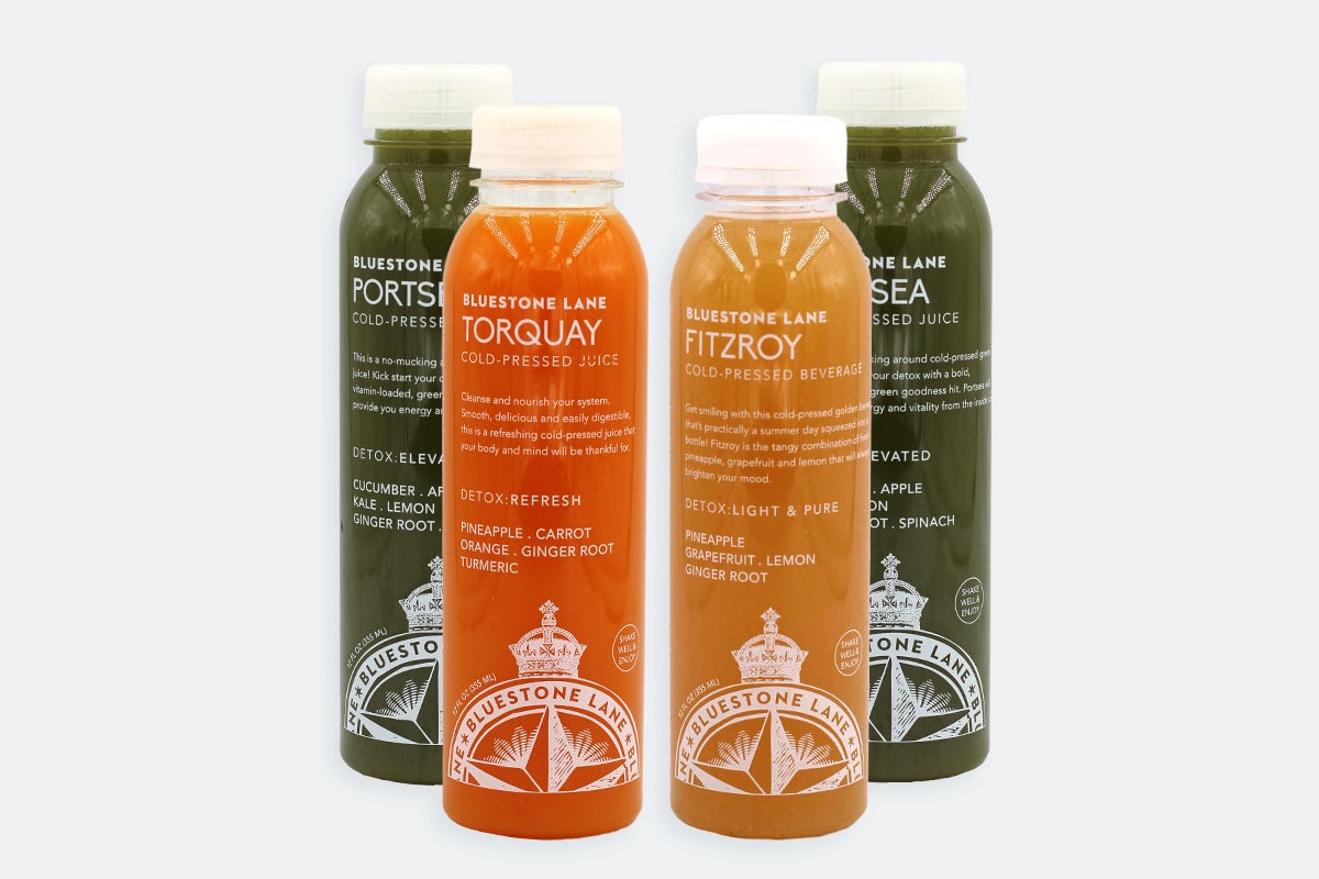 Order 4 Pack Assorted Signature Juices food online from Bluestone Lane Coffee store, San Francisco on bringmethat.com