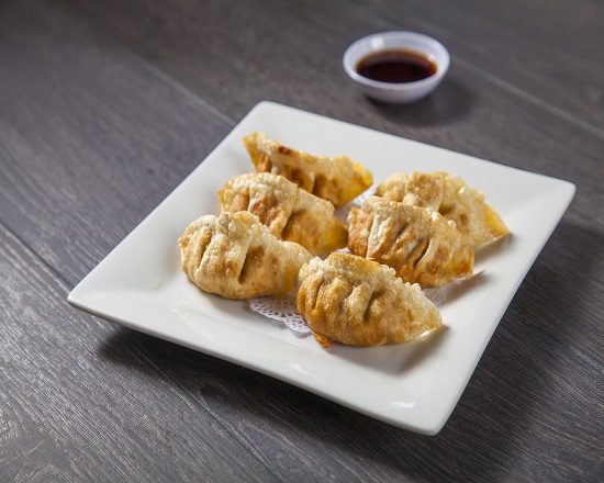 Order D11 Fried Beef Gyoza 6pcs food online from Ginza Sushi store, Torrance on bringmethat.com