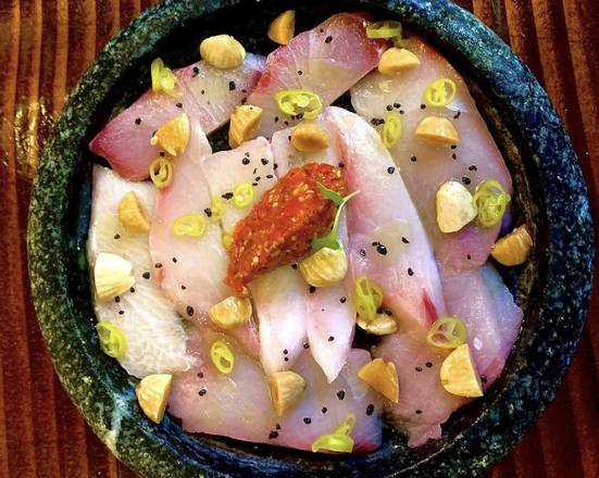 Order Yellowtail Crudo food online from Monster Bowl store, Seattle on bringmethat.com