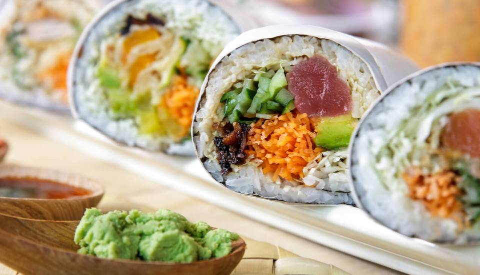 Order POKE BURRITO food online from Kabuki store, Knoxville on bringmethat.com