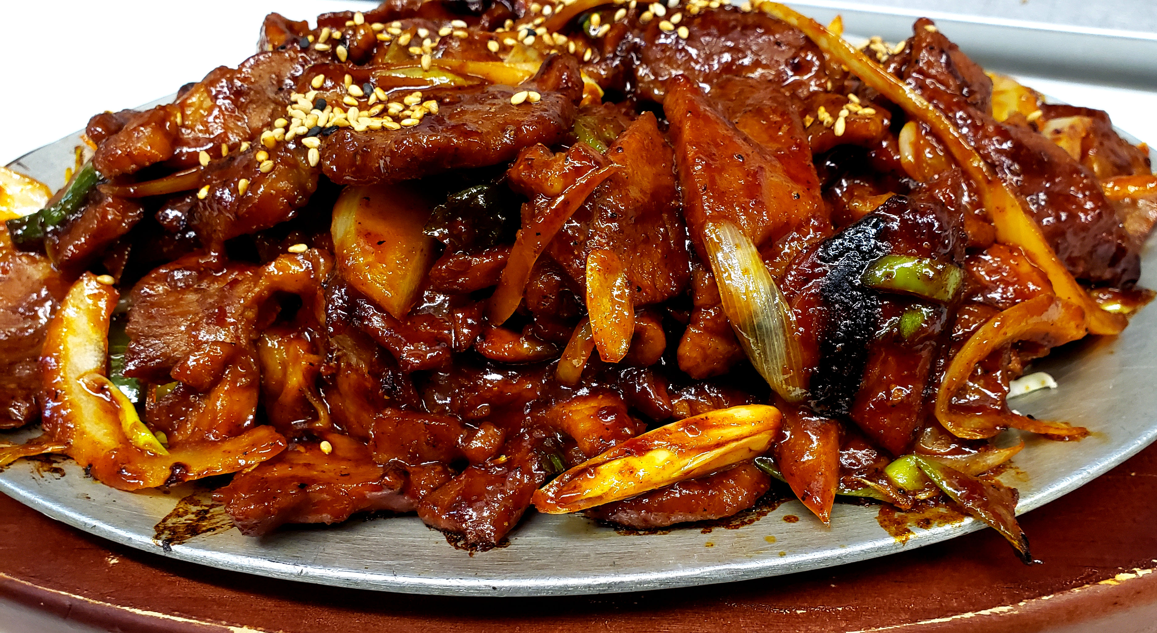 Order Twice Cooked Spicy Pork Combo, Regular Size food online from Seoul Fusion store, Kennewick on bringmethat.com