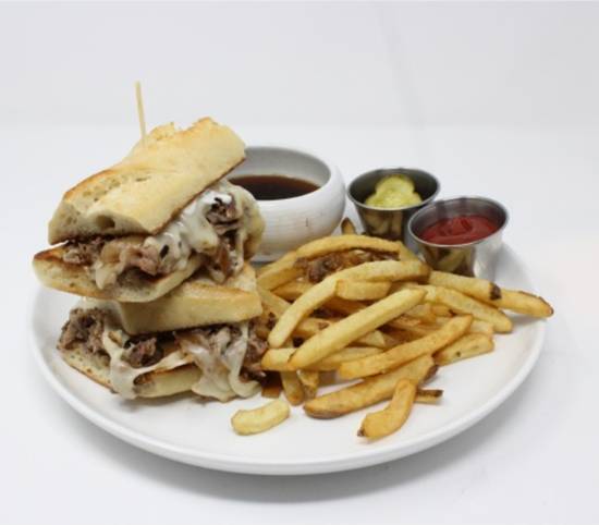 Order Prime Rib Sandwich food online from The League store, Lakeway on bringmethat.com