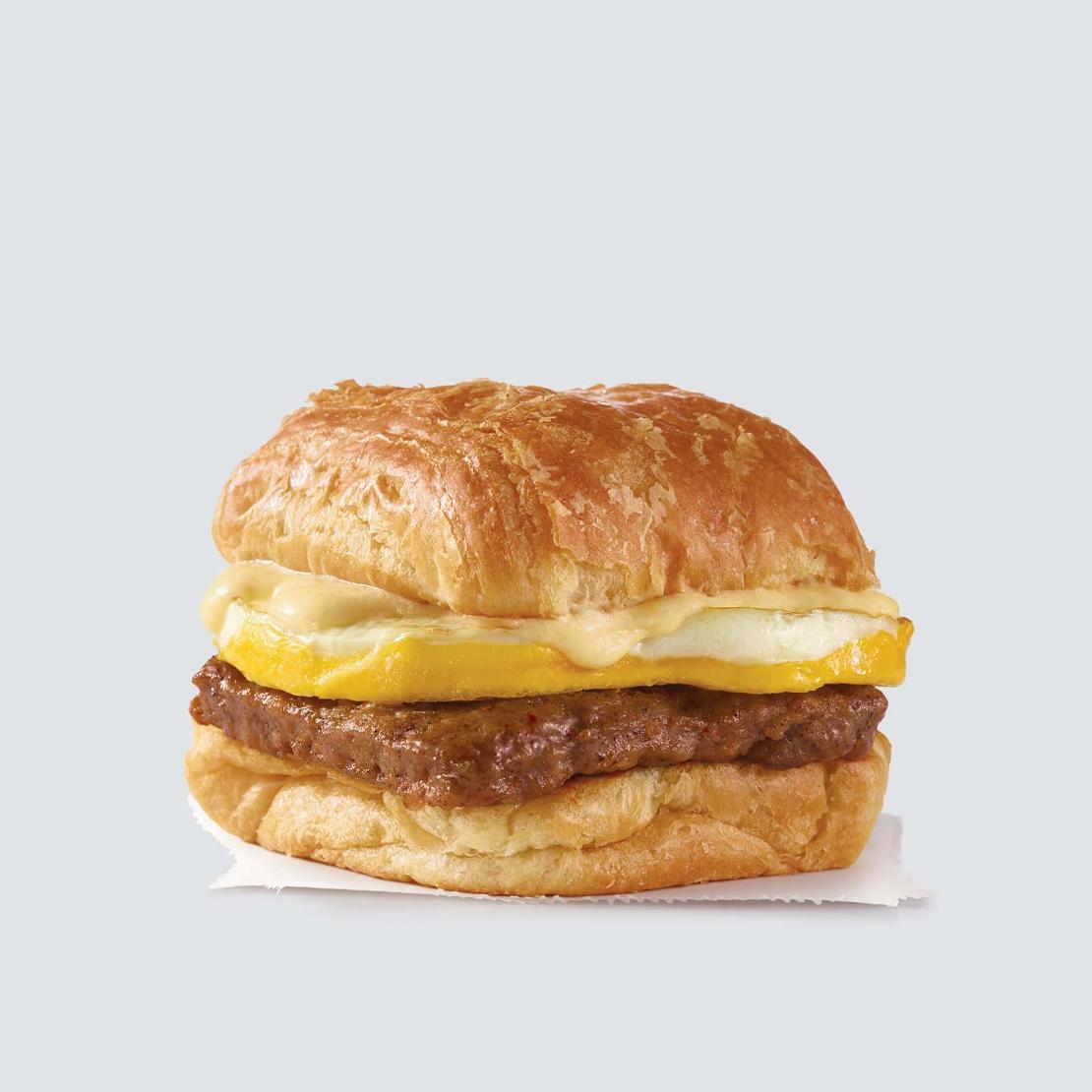 Order Sausage, Egg & Swiss Croissant  food online from Wendy store, Gastonia on bringmethat.com