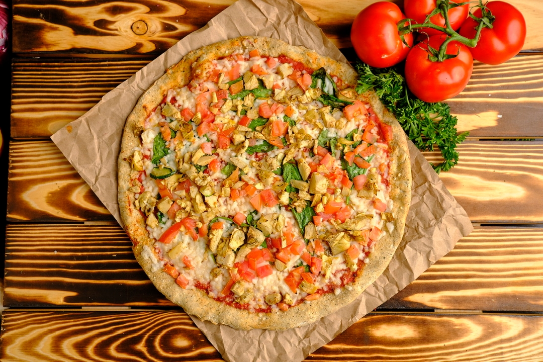 Order Spinach & Artichoke Pizza food online from Plant Based Pizza store, Atlanta on bringmethat.com