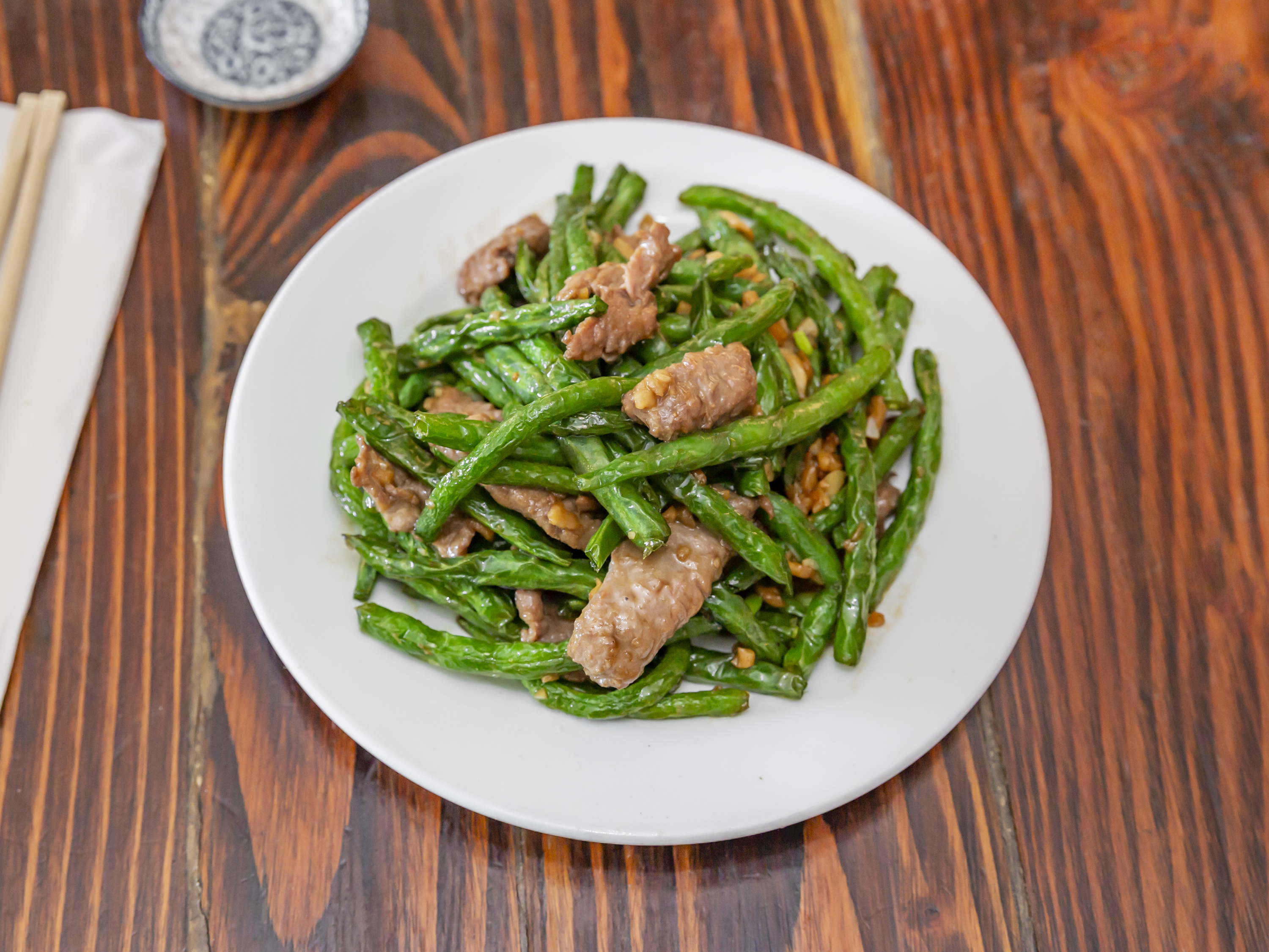 Order Sauteed Beef with String Beans food online from Indian, The Tavern store, San Gabriel on bringmethat.com