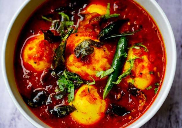 Order Gongura Egg Curry food online from Bawarchi Biryani Point store, Franklin on bringmethat.com