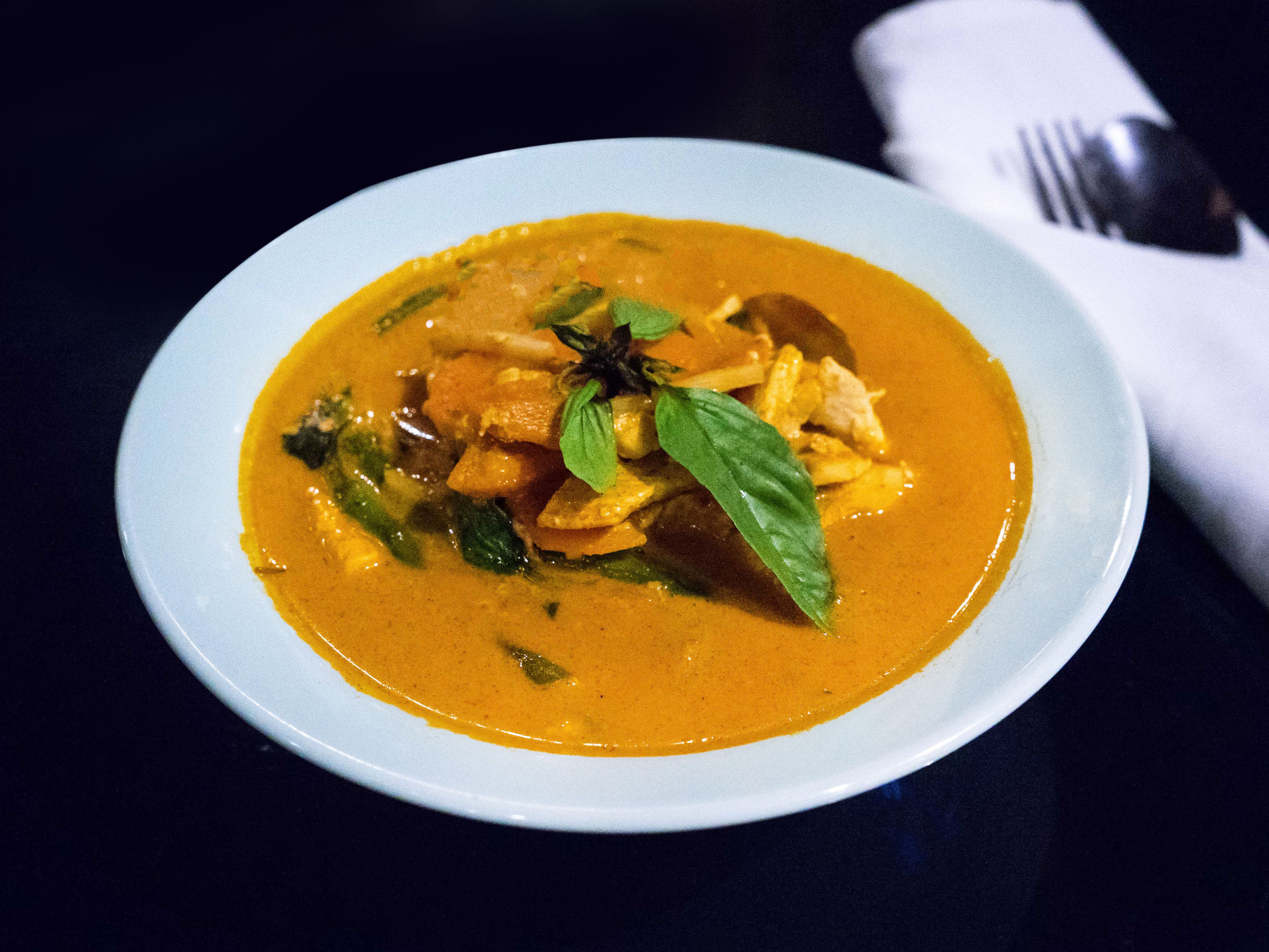 Order Red Curry food online from Savory Thai store, Oceanside on bringmethat.com