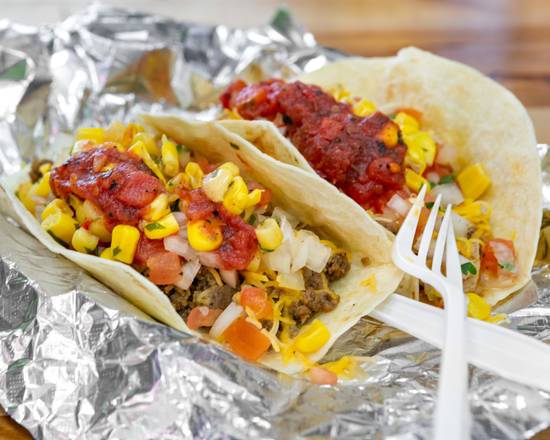 Order Beef Tacos (2 pcs) food online from Chilaca store, New Orleans on bringmethat.com