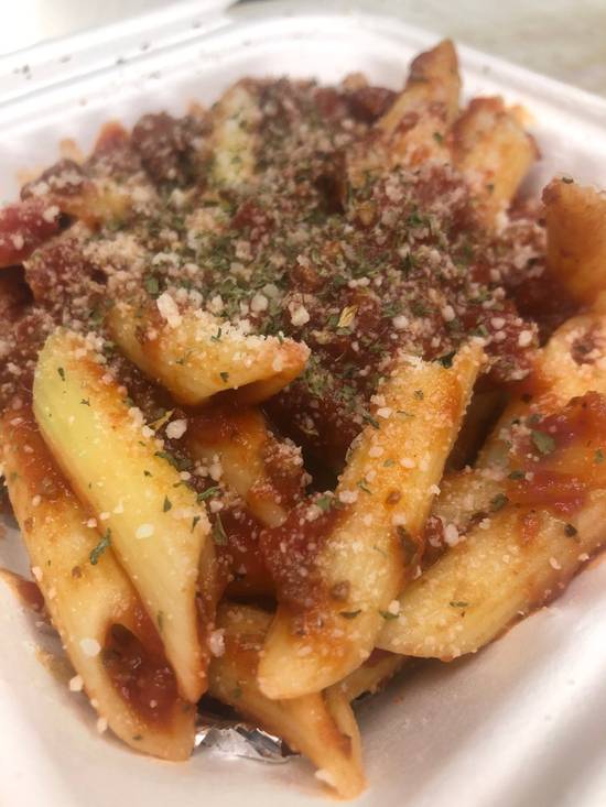 Order Mostaccioli w/ Meat Sauce food online from Amighetti Late Night store, St. Louis on bringmethat.com